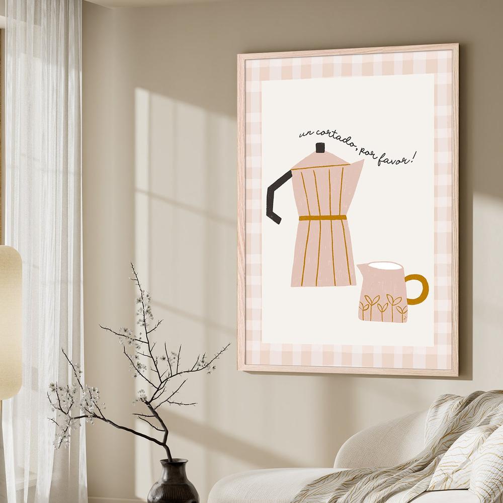 Cortado Coffee Please-by-Menina Lisboa-wall-art-print-canvas-poster-framed-Gioia