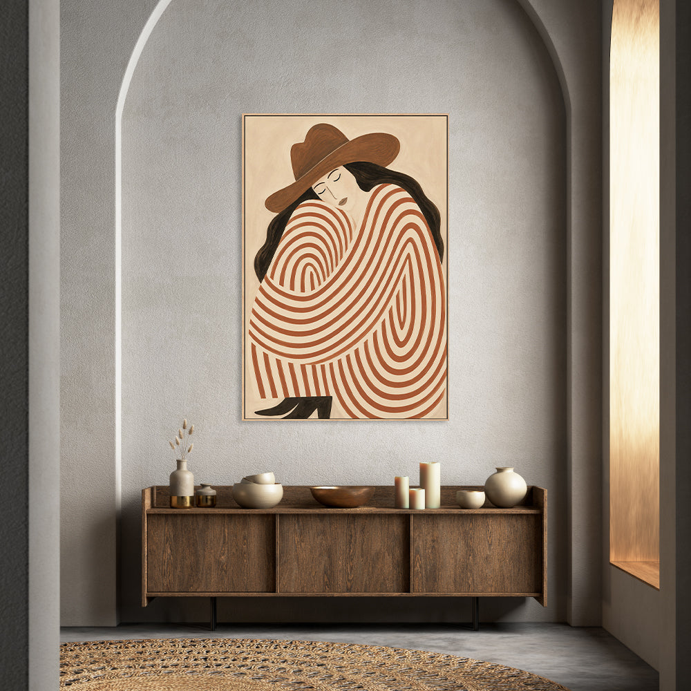 Cowgirl Spiral-by-Lady Hana-wall-art-print-canvas-poster-framed-Gioia