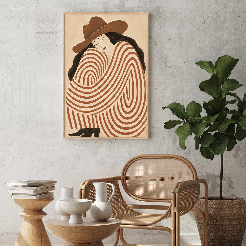 Cowgirl Spiral-by-Lady Hana-wall-art-print-canvas-poster-framed-Gioia