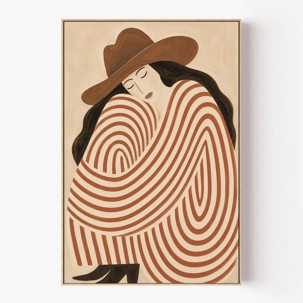 Cowgirl Spiral-by-Lady Hana-wall-art-print-canvas-poster-framed-Gioia