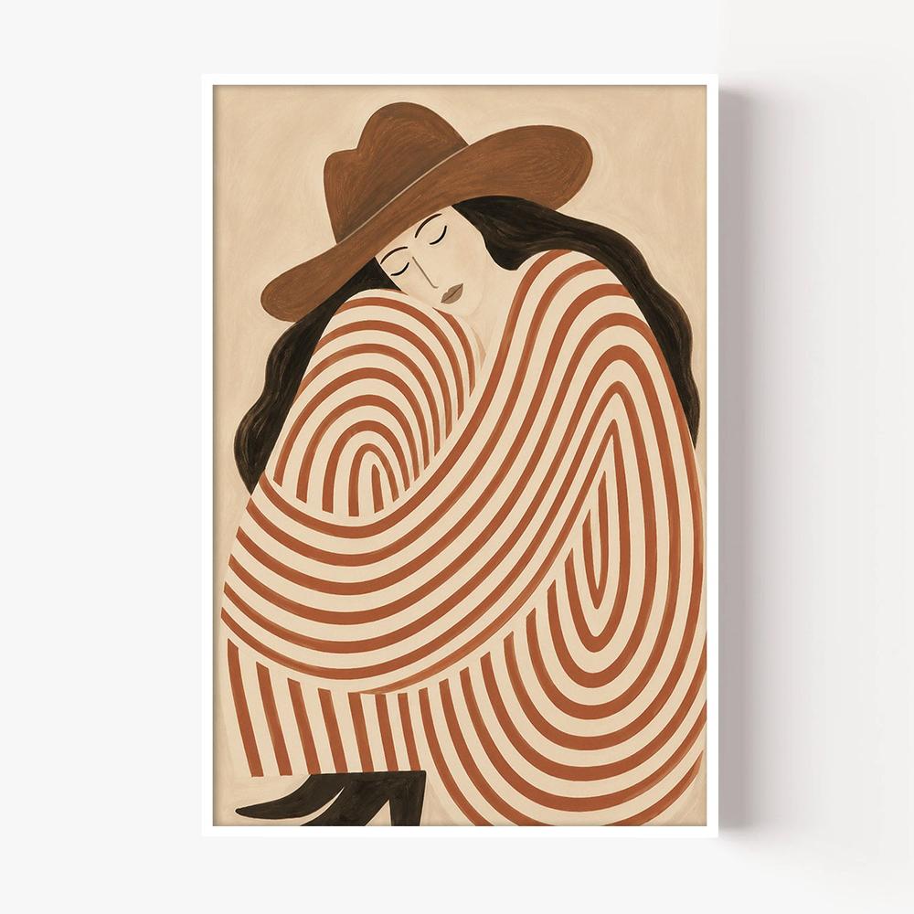 Cowgirl Spiral-by-Lady Hana-wall-art-print-canvas-poster-framed-Gioia