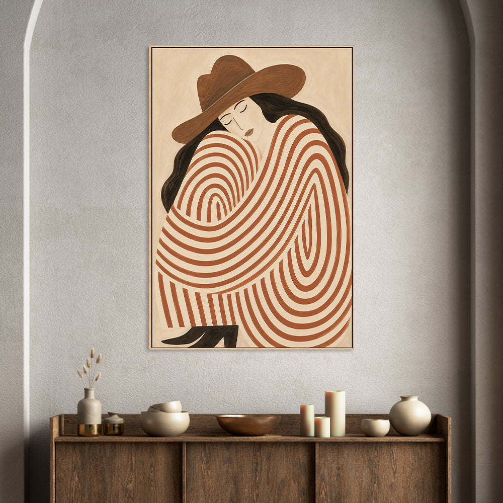 Cowgirl Spiral-by-Lady Hana-wall-art-print-canvas-poster-framed-Gioia