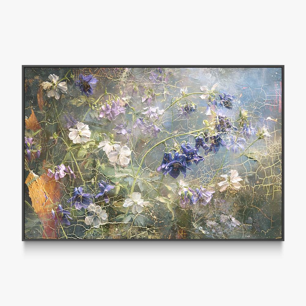 Cracked Vintage Flowers-by-Rafal Kulik-wall-art-print-canvas-poster-framed-Gioia