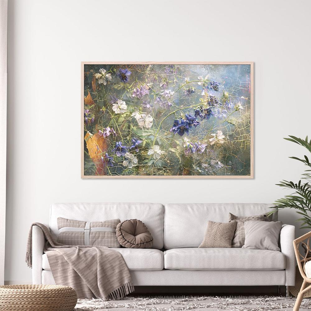 Cracked Vintage Flowers-by-Rafal Kulik-wall-art-print-canvas-poster-framed-Gioia