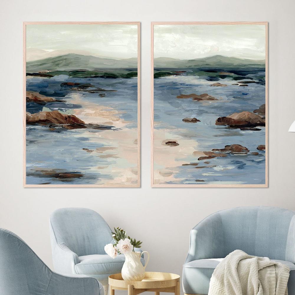 Crashing Tides, Style A & B, Set Of 2-by-Jacob Q-wall-art-print-canvas-poster-framed-Gioia