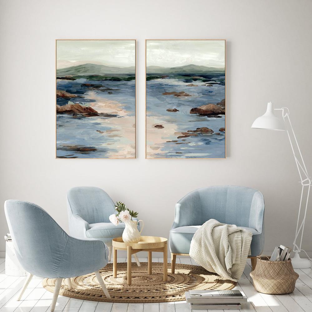 Crashing Tides, Style A & B, Set Of 2-by-Jacob Q-wall-art-print-canvas-poster-framed-Gioia