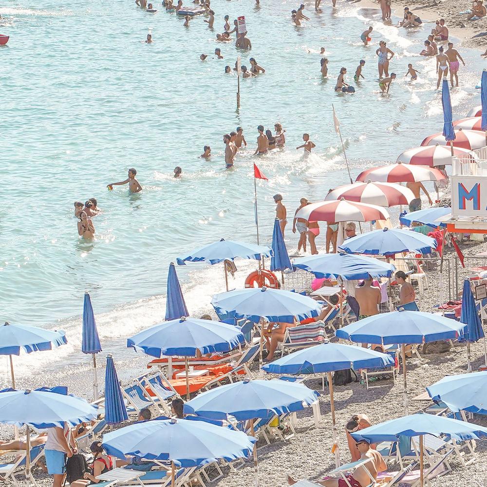 Crowded Summer Beach-by-Henrike Schenk-wall-art-print-canvas-poster-framed-Gioia