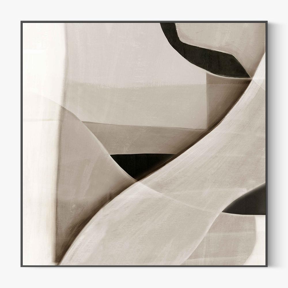Curved Forms in Minimal Tones-by-Emma Peal-wall-art-print-canvas-poster-framed-Gioia