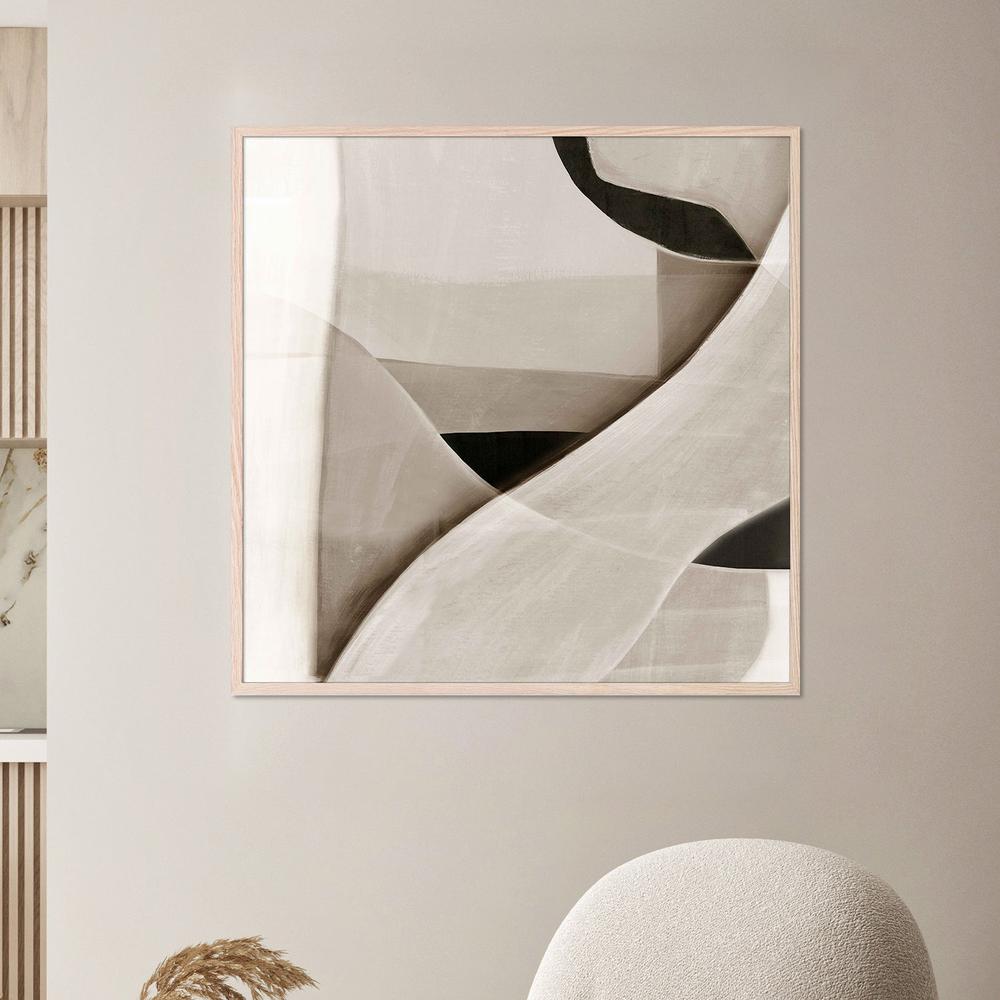 Curved Forms in Minimal Tones-by-Emma Peal-wall-art-print-canvas-poster-framed-Gioia