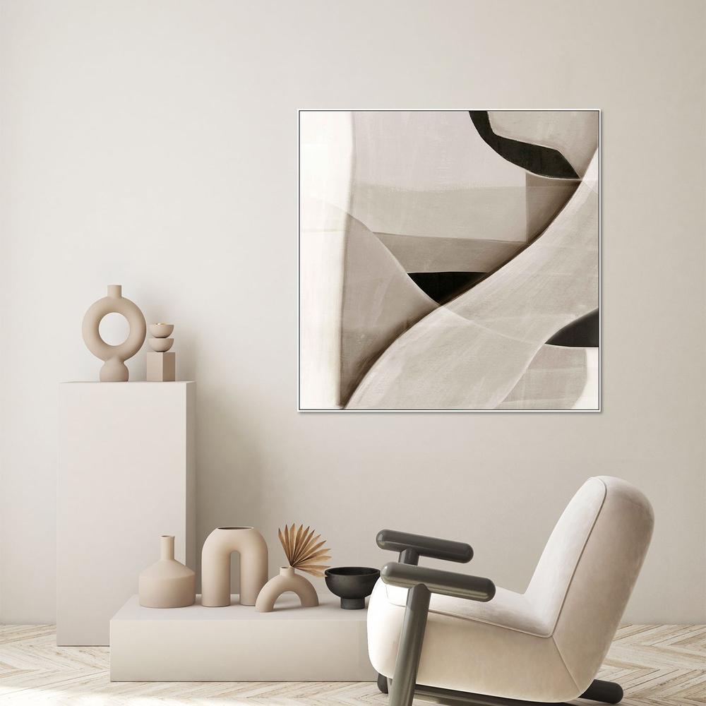 Curved Forms in Minimal Tones-by-Emma Peal-wall-art-print-canvas-poster-framed-Gioia