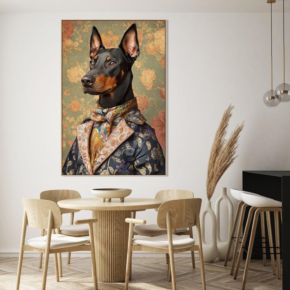 Dapper Doberman Gentleman-by-SHANDU-wall-art-print-canvas-poster-framed-Gioia