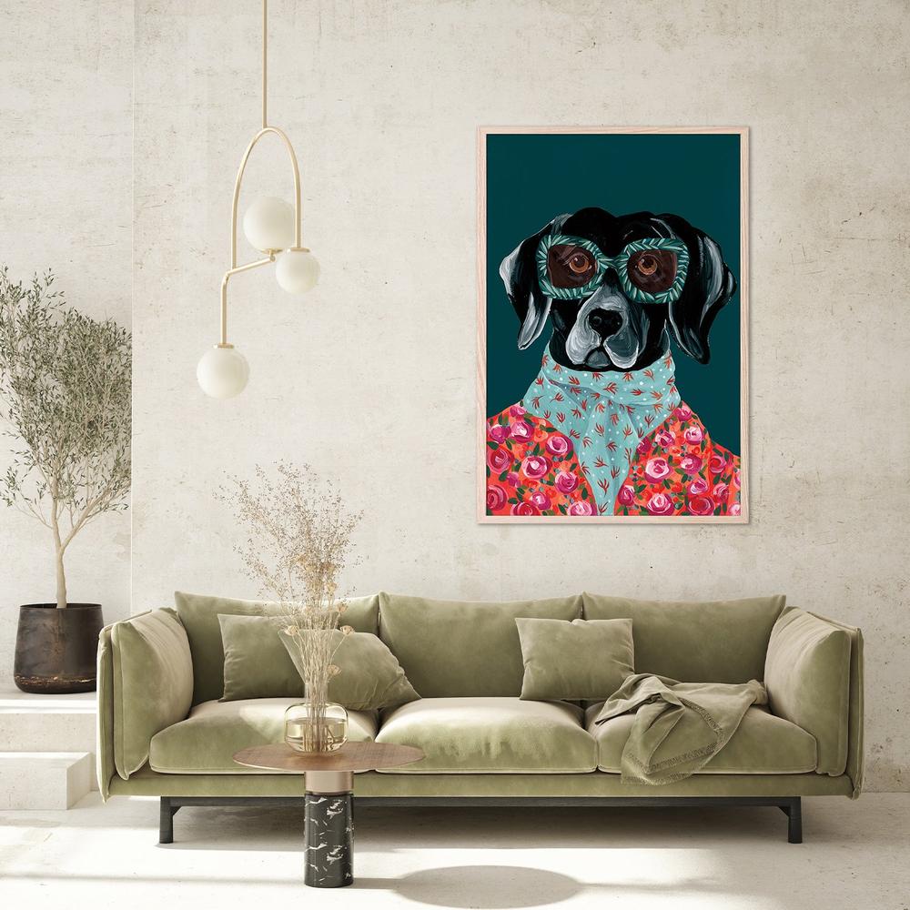 Dashing Labrador-by-Yvette St. Amant-wall-art-print-canvas-poster-framed-Gioia