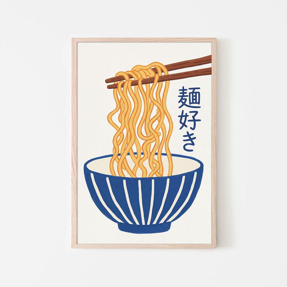 Delicious Ramen Bowl-by-Andreas Magnusson-wall-art-print-canvas-poster-framed-Gioia