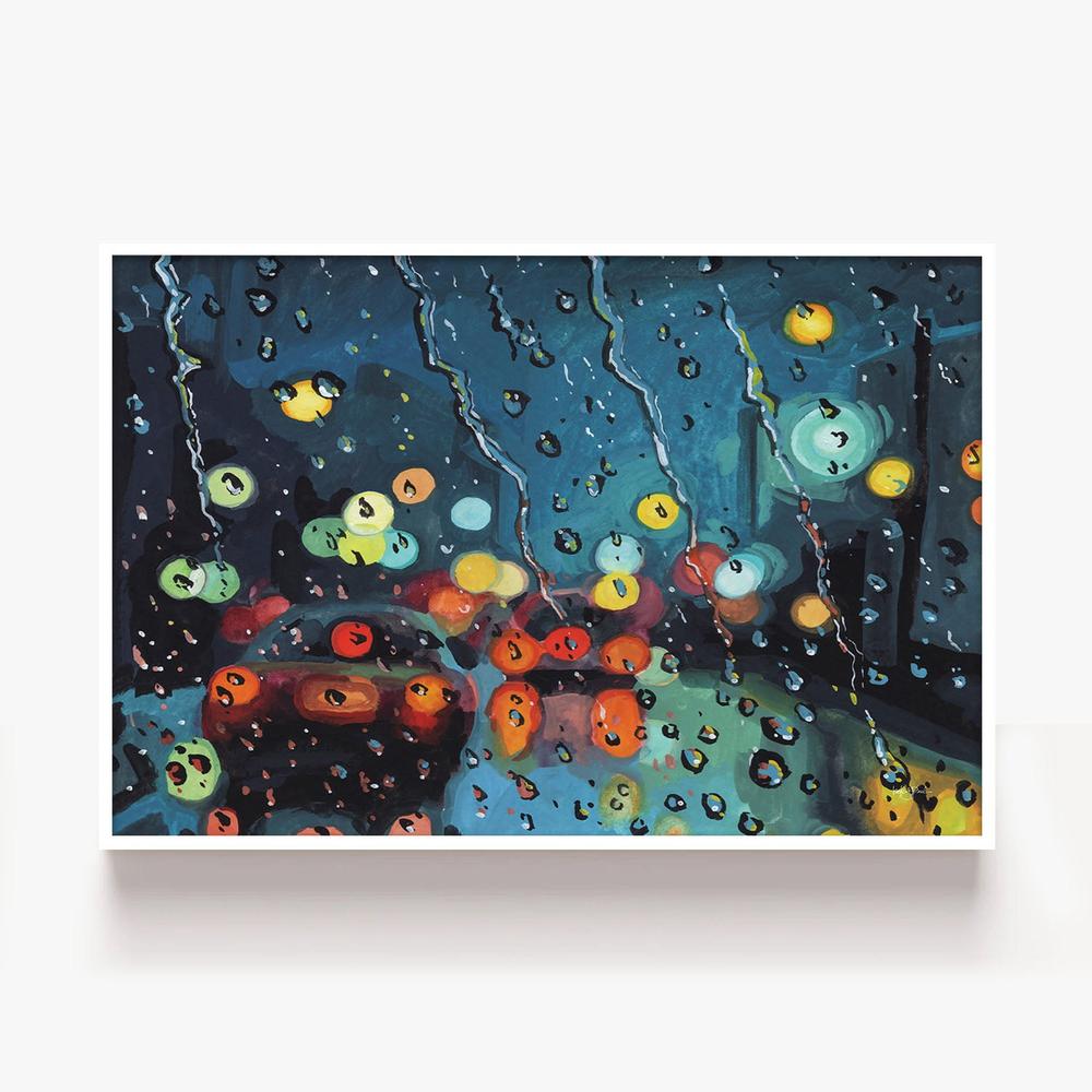 Disco Rain-by-Kate Jarvik Birch-wall-art-print-canvas-poster-framed-Gioia