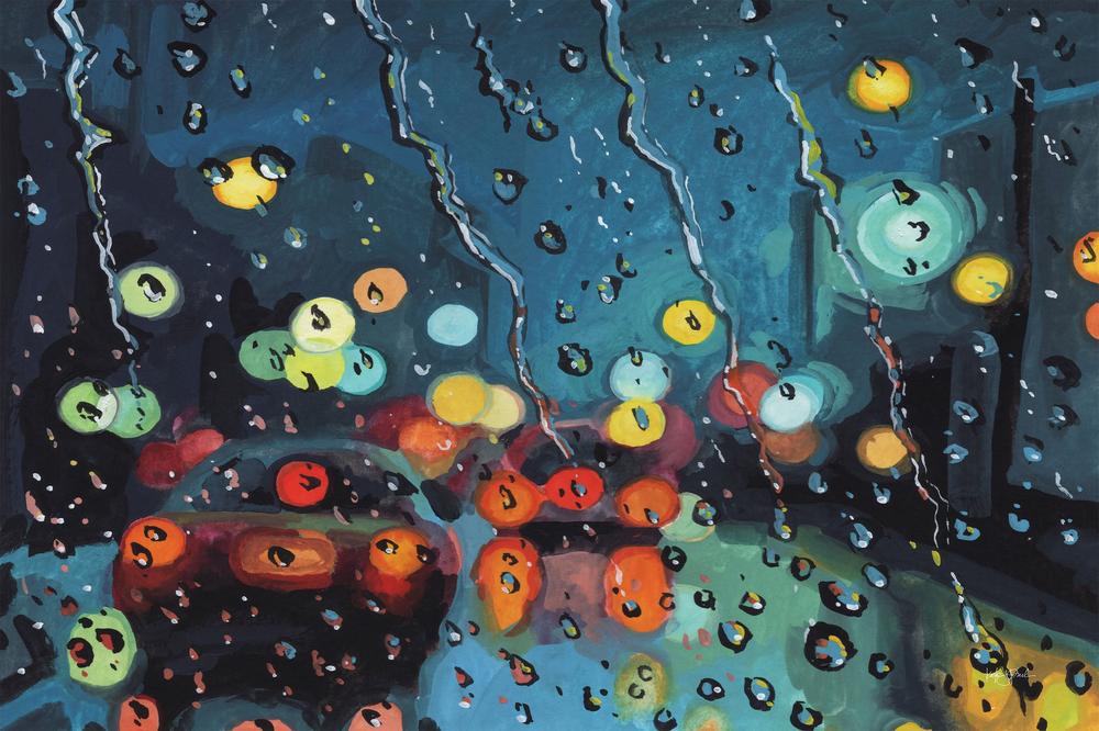 Disco Rain-by-Kate Jarvik Birch-wall-art-print-canvas-poster-framed-Gioia