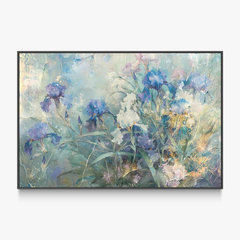 Dreamy Blue Irises-by-Rafal Kulik-wall-art-print-canvas-poster-framed-Gioia