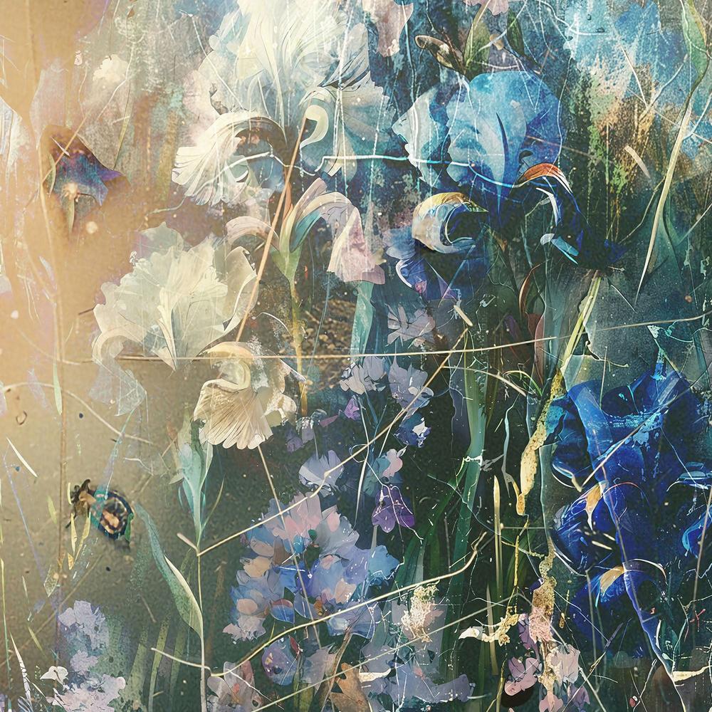 Dreamy Iris Garden-by-Rafal Kulik-wall-art-print-canvas-poster-framed-Gioia