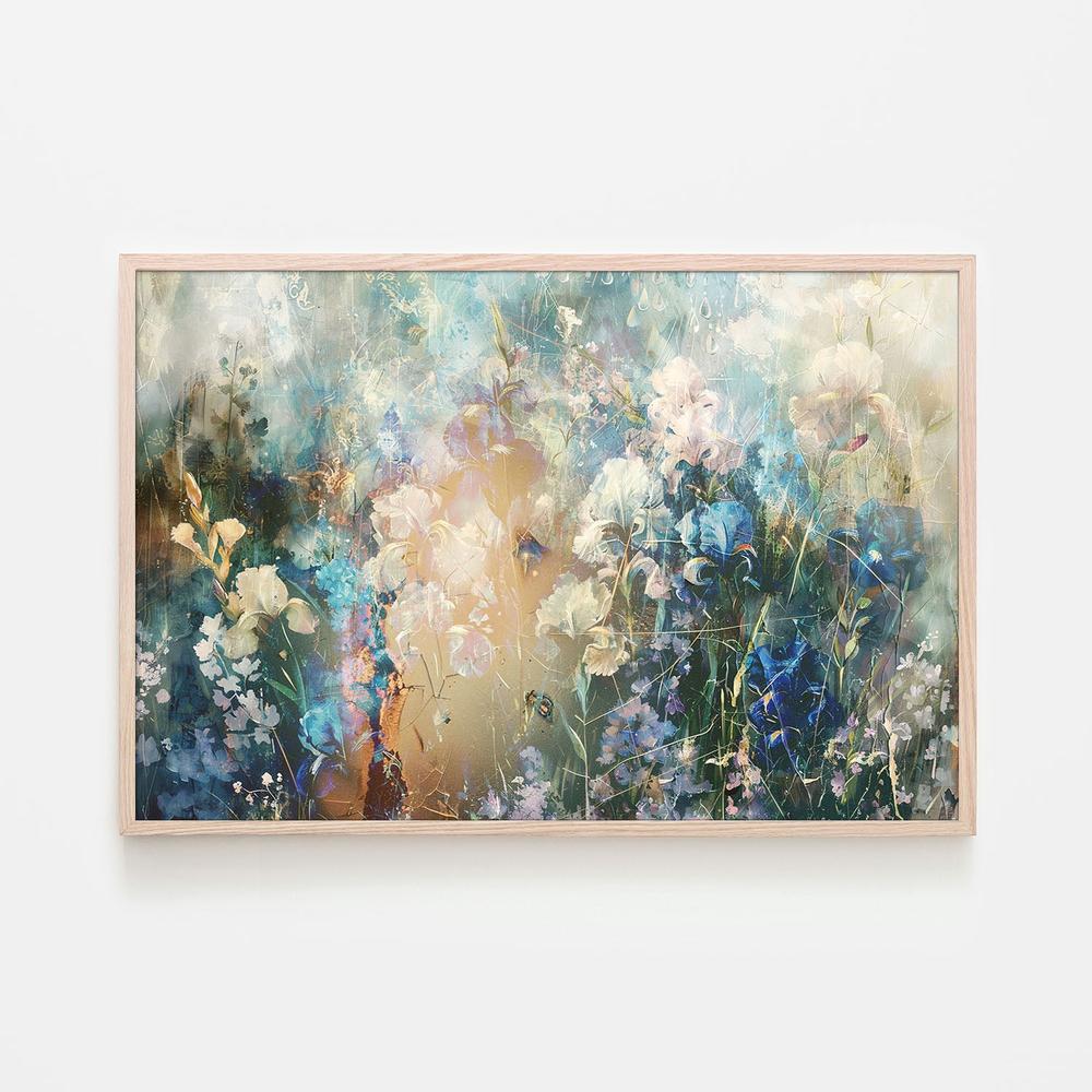 Dreamy Iris Garden-by-Rafal Kulik-wall-art-print-canvas-poster-framed-Gioia