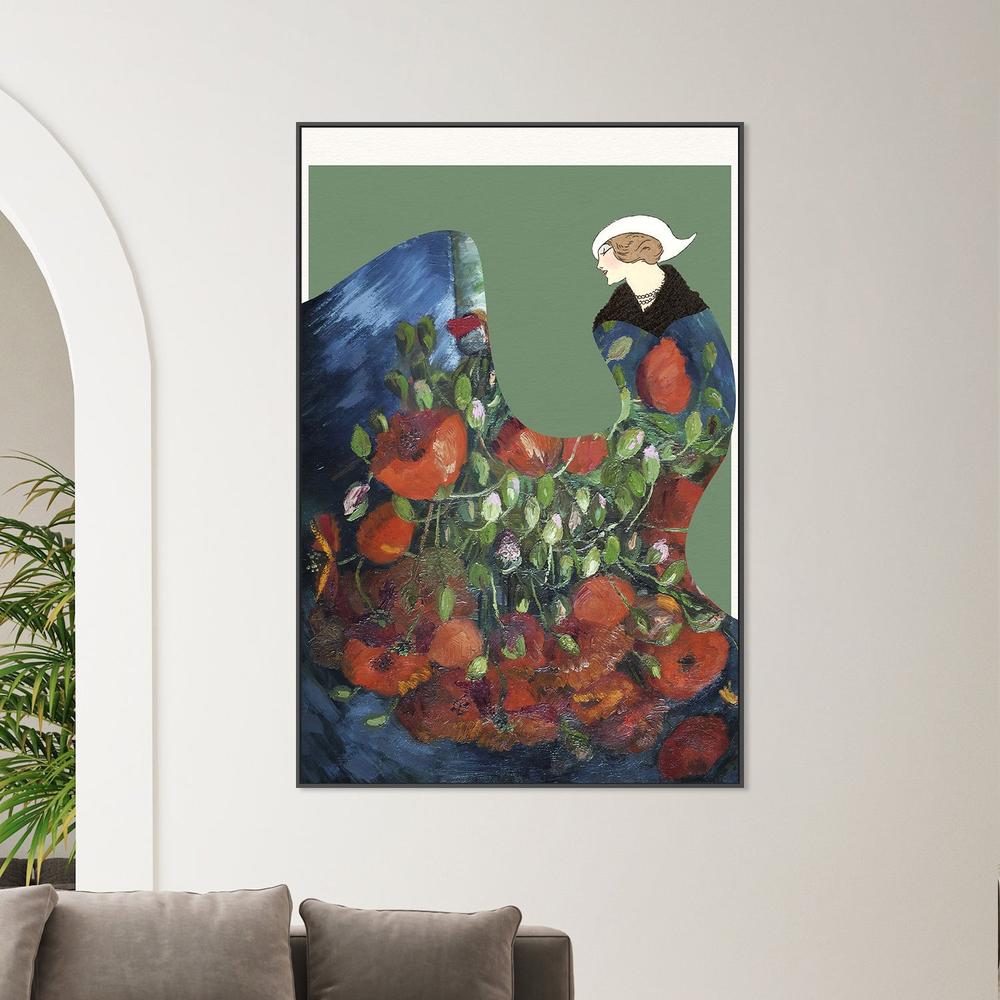 Elegant Floral Woman-by-Wild Violets-wall-art-print-canvas-poster-framed-Gioia
