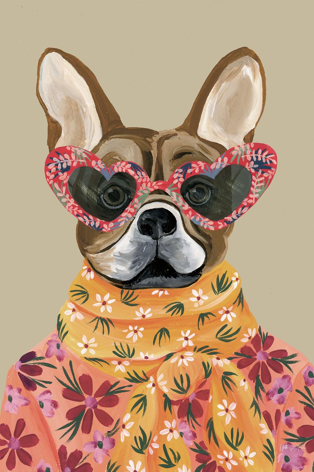 Fabulous Frenchie v2-by-Yvette St. Amant-wall-art-print-canvas-poster-framed-Gioia