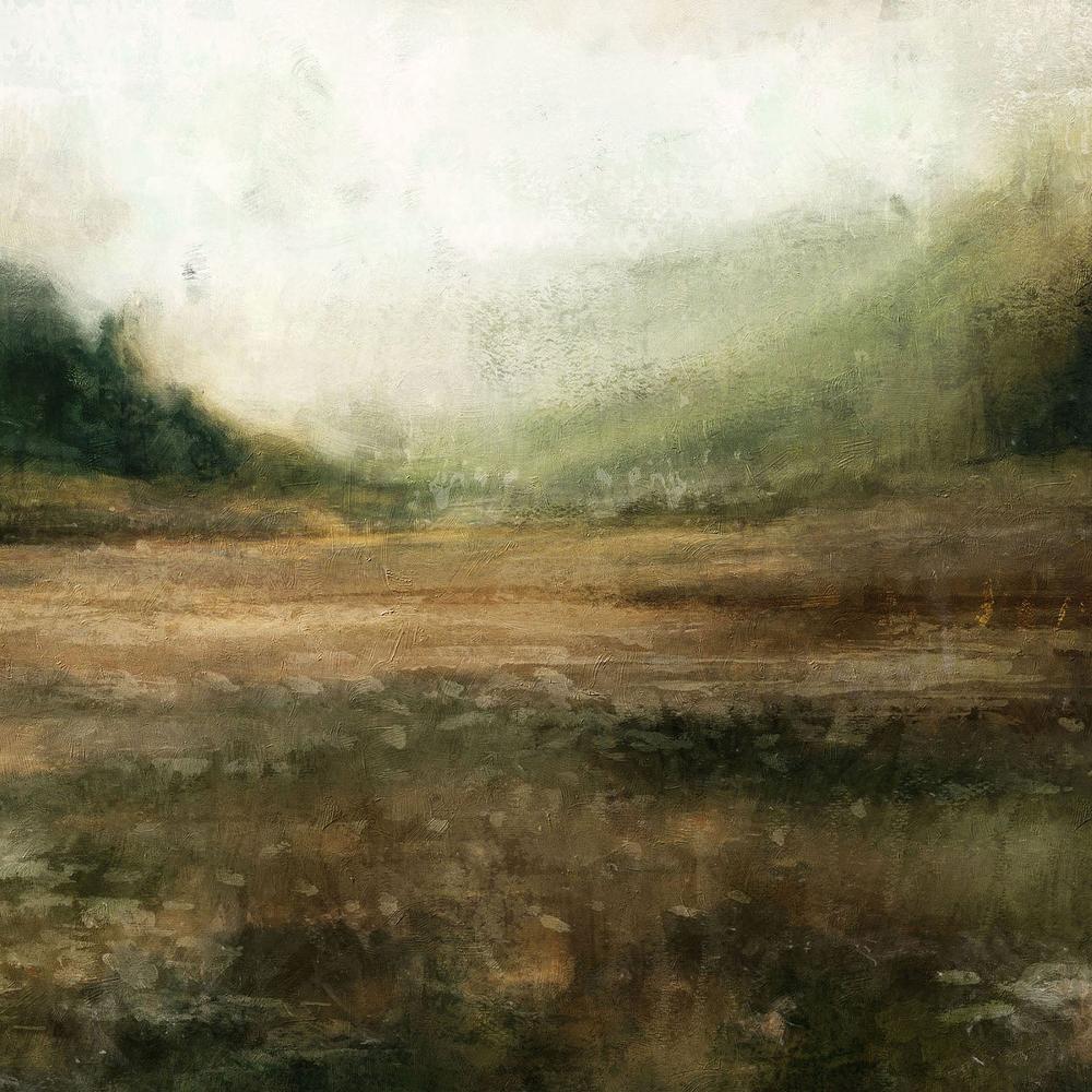 Faded Horizon-by-Nina Blue-wall-art-print-canvas-poster-framed-Gioia