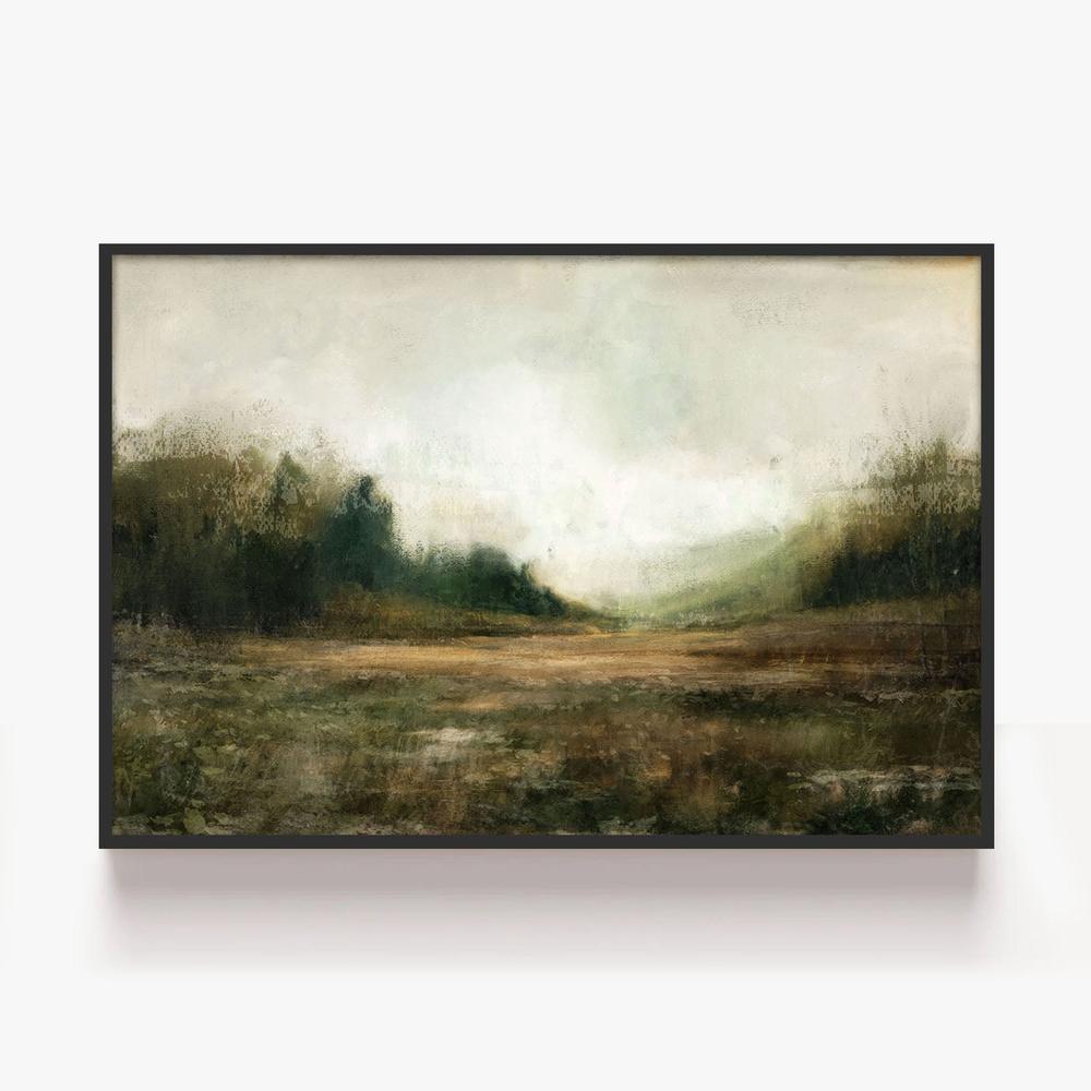 Faded Horizon-by-Nina Blue-wall-art-print-canvas-poster-framed-Gioia
