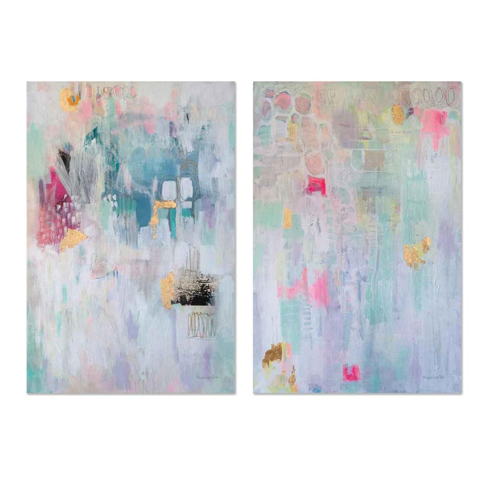 Feels Like Home & Summer House, Set Of 2-by-Mercedes Lopez Charro-wall-art-print-canvas-poster-framed-Gioia