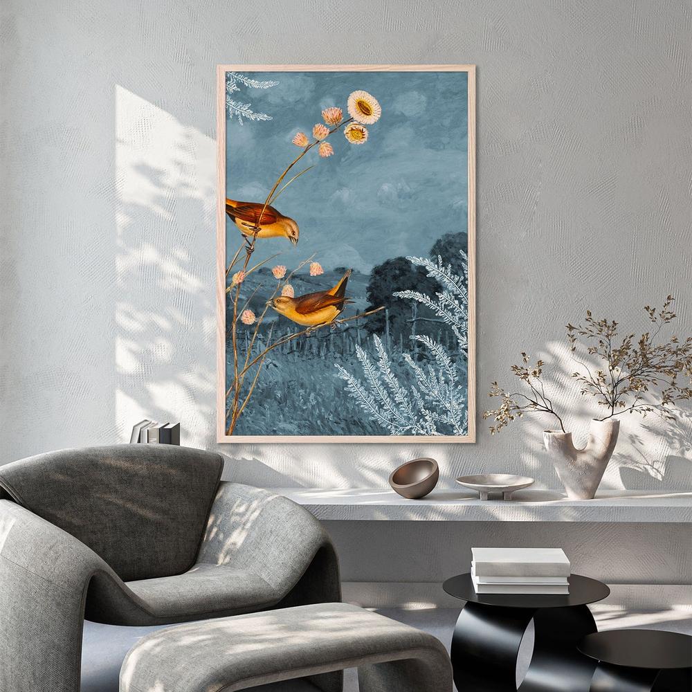 wall-art-print-canvas-poster-framed-Field Birds Blue Sky-8