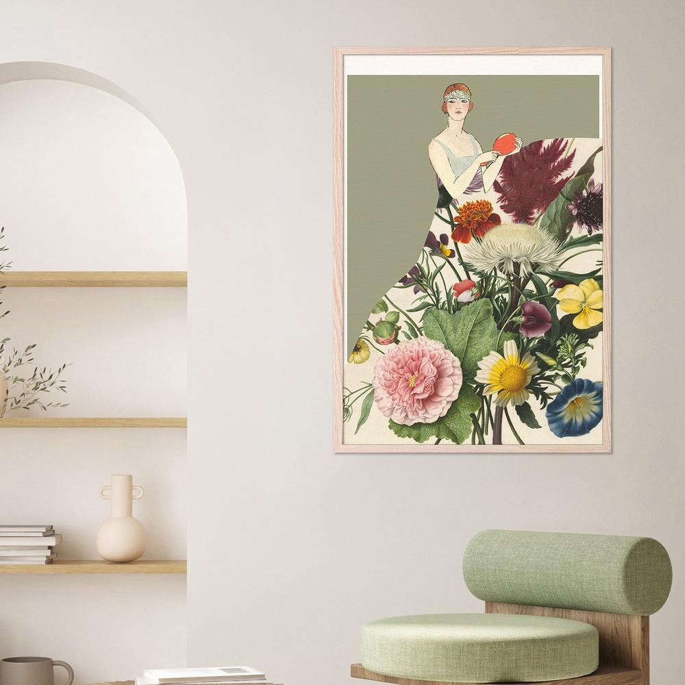Flapper Floral Fashion-by-Wild Violets-wall-art-print-canvas-poster-framed-Gioia