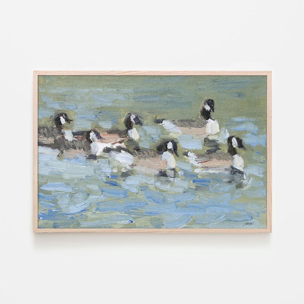 Flock Swimming-by-Carson Overstreet-wall-art-print-canvas-poster-framed-Gioia