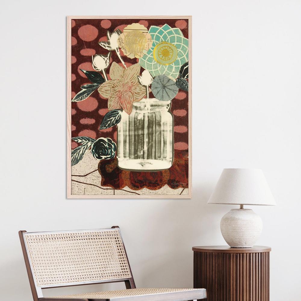 Floral Fling, Style A, Cream-by-Candra Boggs-wall-art-print-canvas-poster-framed-Gioia