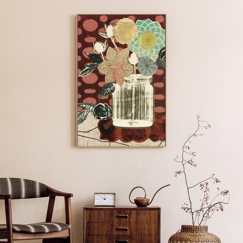 Floral Fling, Style A, Cream-by-Candra Boggs-wall-art-print-canvas-poster-framed-Gioia