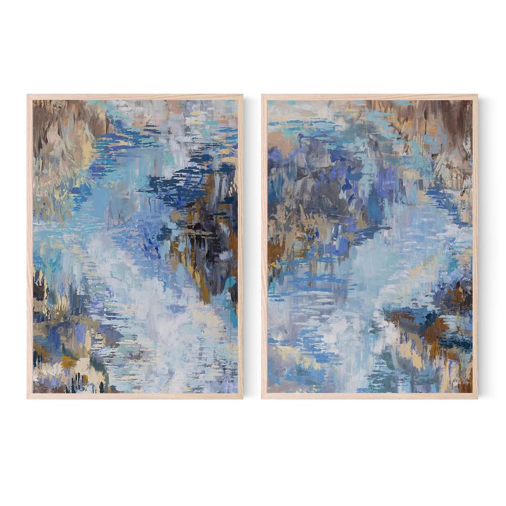 Flow, Style A & B, Set Of 2-by-Jeanette Vertentes-wall-art-print-canvas-poster-framed-Gioia