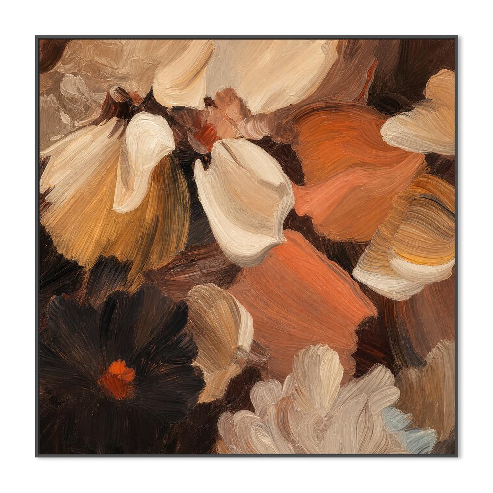Flower Petal - Gold Brown-by-Amber Pearl Studio-wall-art-print-canvas-poster-framed-Gioia