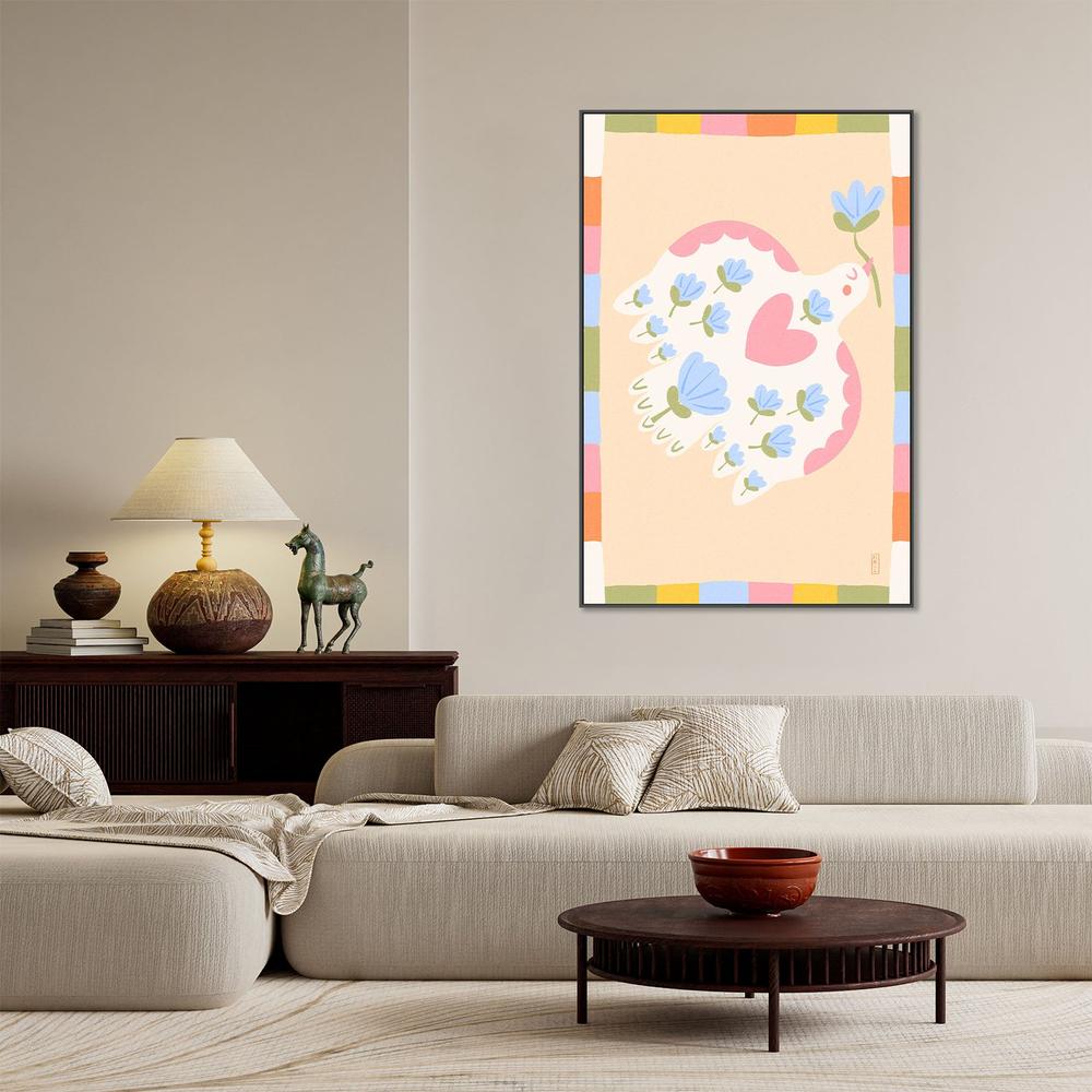 Flowering Peace Dove-by-Dirkie Nell-wall-art-print-canvas-poster-framed-Gioia