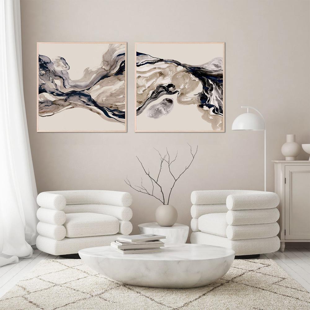 Flowing In Motion, Style A & B, Set Of 2-by-Lera-wall-art-print-canvas-poster-framed-Gioia