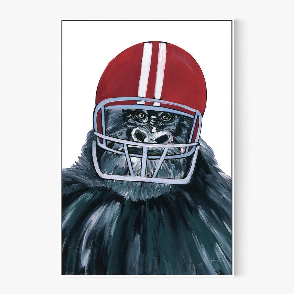 Football Gorilla-by-Yvette St. Amant-wall-art-print-canvas-poster-framed-Gioia