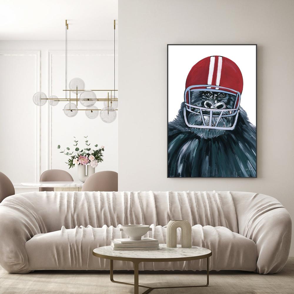 Football Gorilla-by-Yvette St. Amant-wall-art-print-canvas-poster-framed-Gioia