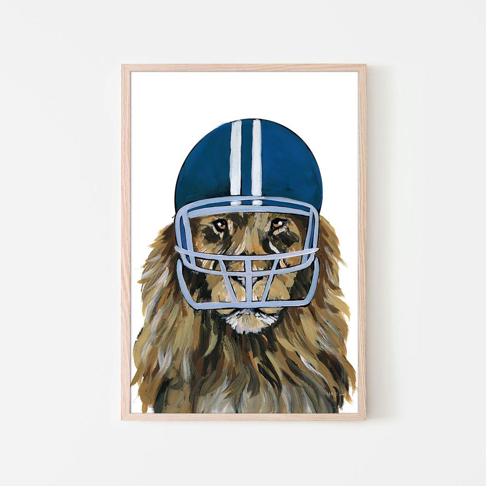 Football Lion-by-Yvette St. Amant-wall-art-print-canvas-poster-framed-Gioia