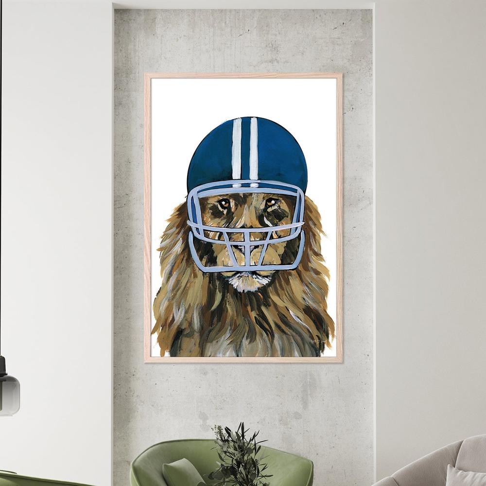 Football Lion-by-Yvette St. Amant-wall-art-print-canvas-poster-framed-Gioia