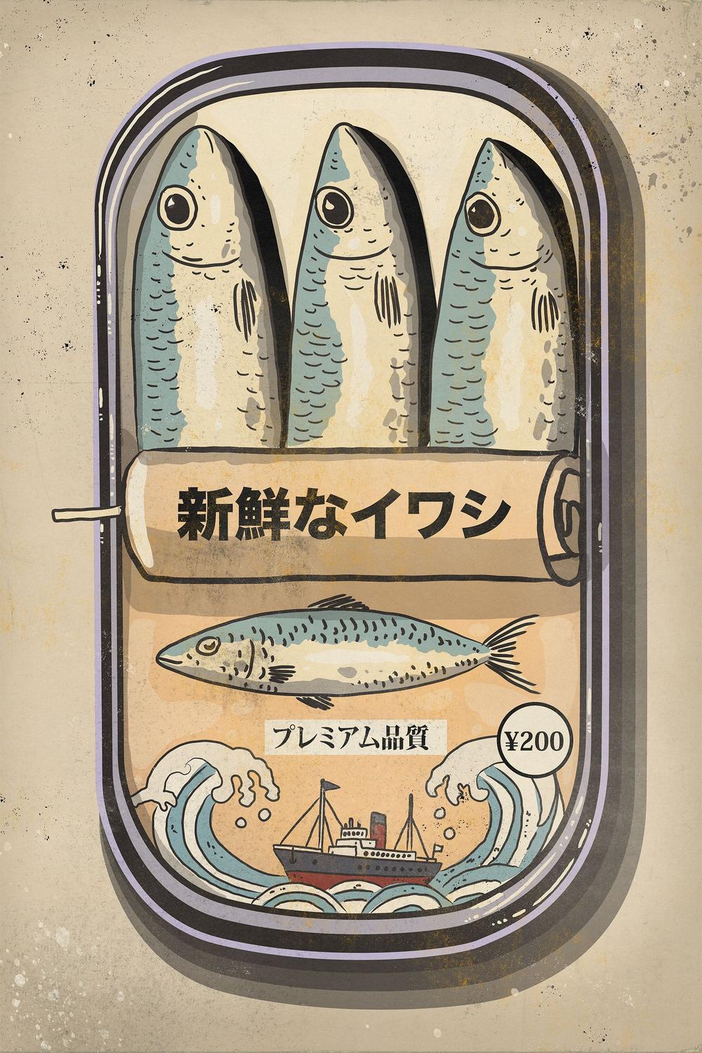 Fresh Sardine Can-by-Nicholas-wall-art-print-canvas-poster-framed-Gioia