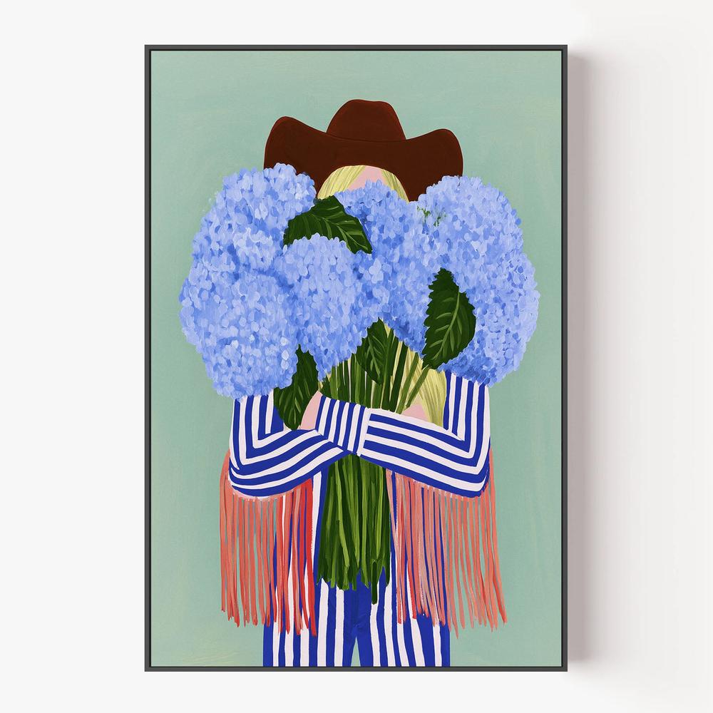Fringe & Hydrangeas-by-Lady Hana-wall-art-print-canvas-poster-framed-Gioia