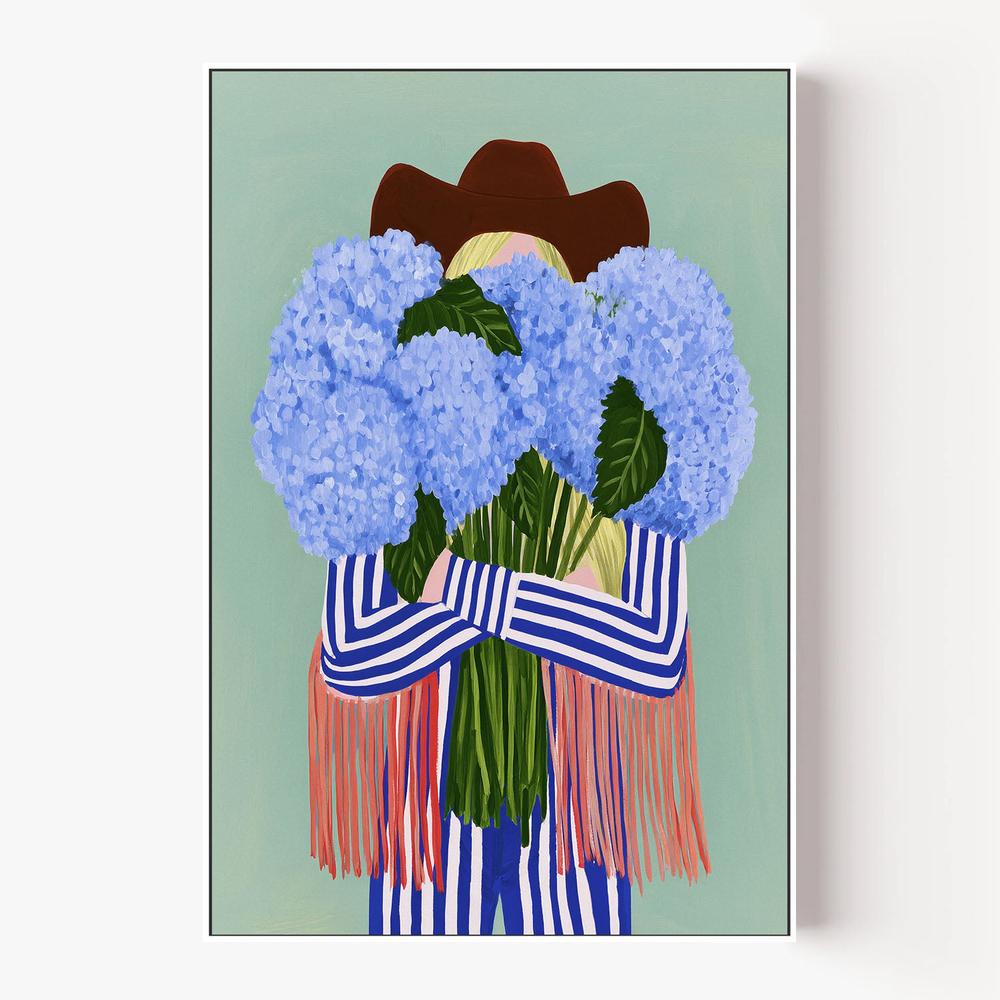 Fringe & Hydrangeas-by-Lady Hana-wall-art-print-canvas-poster-framed-Gioia