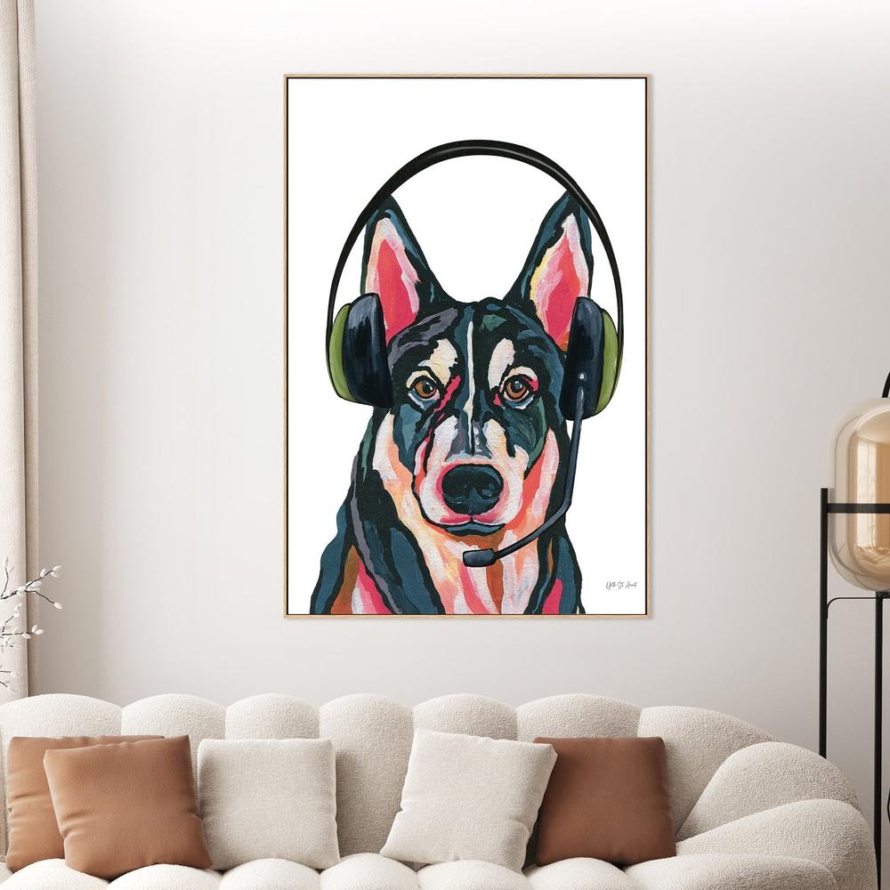 Gaming Husky-by-Yvette St. Amant-wall-art-print-canvas-poster-framed-Gioia