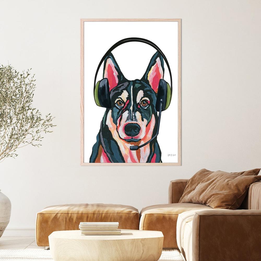 Gaming Husky-by-Yvette St. Amant-wall-art-print-canvas-poster-framed-Gioia