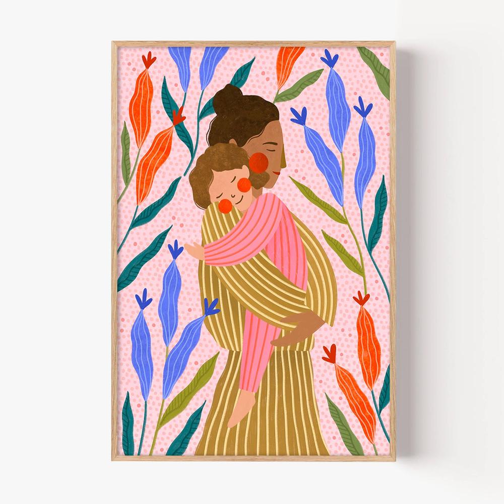 Gentle Mothers Embrace-by-Bea Muller-wall-art-print-canvas-poster-framed-Gioia