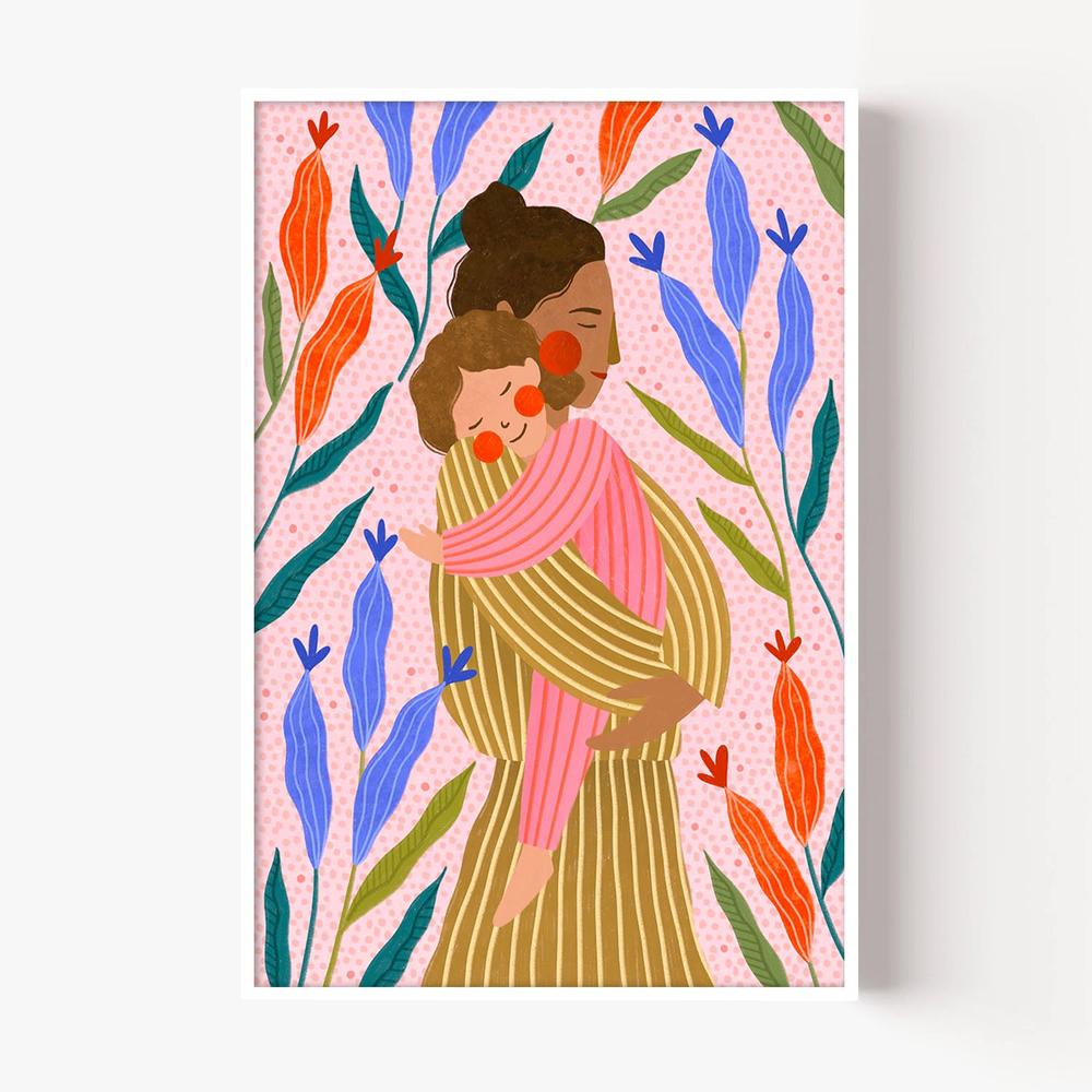 Gentle Mothers Embrace-by-Bea Muller-wall-art-print-canvas-poster-framed-Gioia