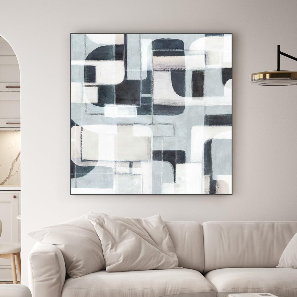 Geometric Balance in Monochrome Harmony, Style A-by-Emma Peal-wall-art-print-canvas-poster-framed-Gioia