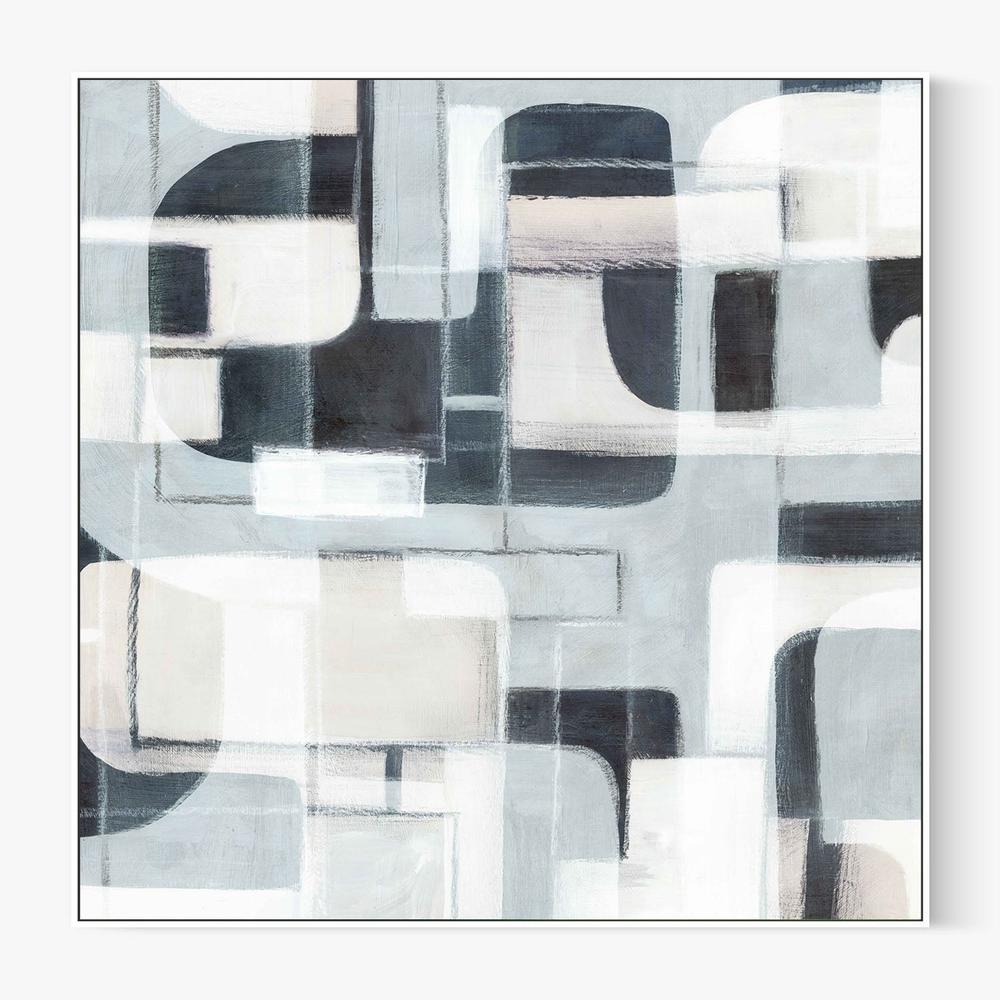 Geometric Balance in Monochrome Harmony, Style A-by-Emma Peal-wall-art-print-canvas-poster-framed-Gioia