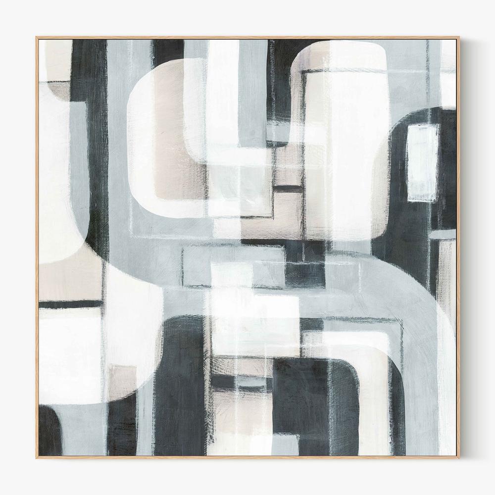 Geometric Balance in Monochrome Harmony, Style B-by-Emma Peal-wall-art-print-canvas-poster-framed-Gioia